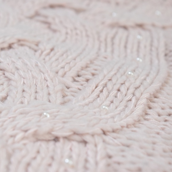 Marled by Reunited Chunky Knit Blush and Pearl Sweater - Picture 6 of 8